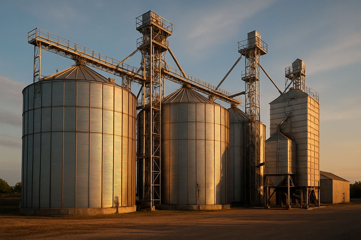 Bază de procesare a cerealelor cu infrastructură electrică industrială